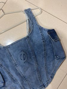 Denim Corset Top