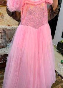 Stunning Pink Sequin &amp; Tulle Gown