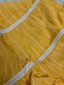 Girls' Yellow Tiered Dress