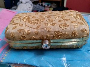 Embroidered Evening Clutch Bag