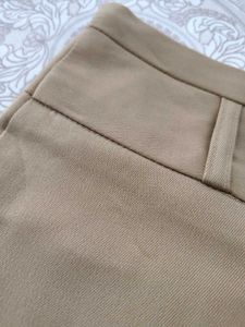 Elegant Tan Wide Leg Trousers