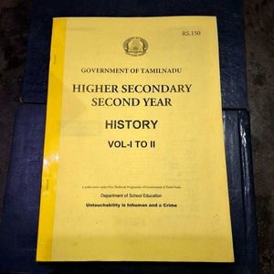 Higher Secondary History Textbooks (Vol I &amp; II)