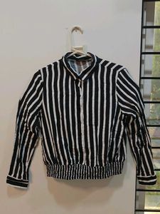 Chic Striped Button-Up Top