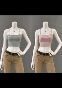 Cute Ribbed Crop Tank Tops