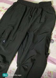 QIOA Black Cargo Pants