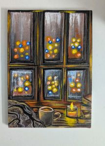 Mini Cozy Window Scene Painting