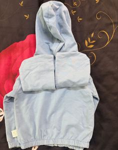 Cute Baby Blue Hoodie with Antennas