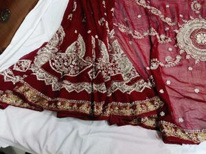 🇳🇿💫🎀 Y2K Stunning Embroidered Maroon Saree