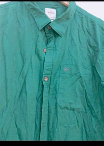 Wrogn Men's Green Formal Shirt Size 46