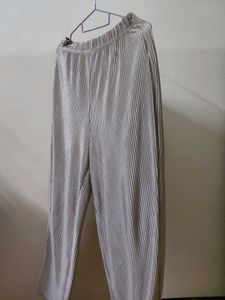 Pleated Wide Leg Pants - Beige