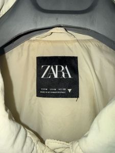 Zara Cream Oversized Shirt Jacket