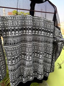 Vero moda Crop Stylish Monochrome Patterned Tunic