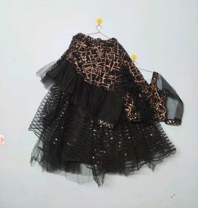 Stylish Black Embellished Lehenga Choli