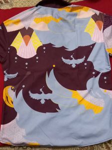 NEW SHIRT Artistic Print Button-Up good one