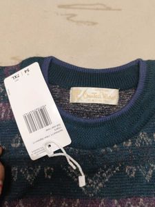 Vintage Teal &amp; Purple Pattern Sweater