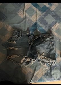 Distressed Denim Shorts