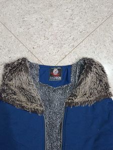 Blue Fur Vest