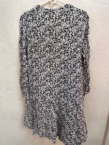 Zara Printed V-Neck Mini Dress
