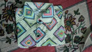Boho Geometric Print Kurta