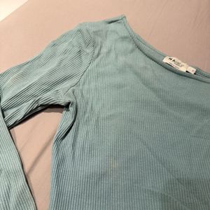 Blue One-Shoulder Top