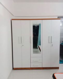 Marble Finish Wardrobe with Mirror