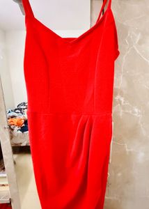 Red Bodycon Midi Dress