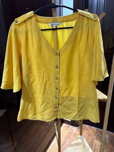 🇮🇳Freedom Sale🇮🇳Yellow Button-Down Blouse