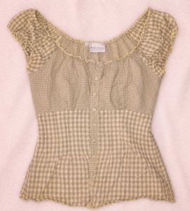 Chic Gingham Off-Shoulder Top