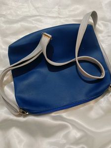 Blue &amp; White Crossbody Bag