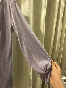 Shoulder Ribbed Mini Dres