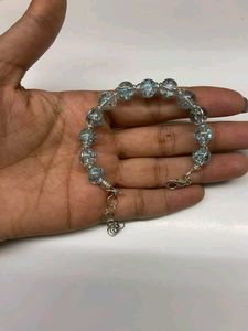 Handmade Blue Sparkling Beaded Bracelet