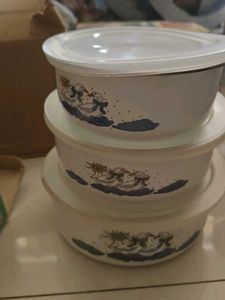 Vintage Enamelware Storage Bowls