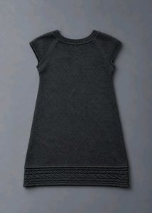 CHARCOAL GREY SLEEVELESS KNIT DRESS