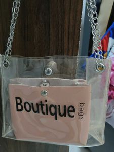 Clear Chain Shoulder Bag