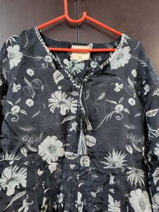Chic Floral Print Tunic Top
