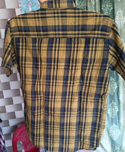 3 Shirt Maroon &amp; White Plaid Short Sleeve Shir