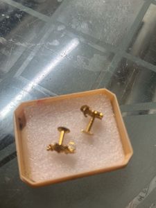 1 gm Gold Plated Floral Stud Earrings
