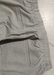 Light Grey Cropped Trousers