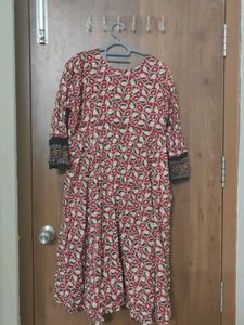 Stylish Red Printed Kurta