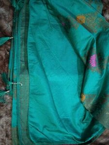 Elegant Green Floral Saree