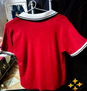 Red Collared Polo T-Shirt