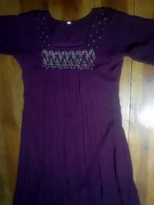 Purple 💜 Stone Worked Dress