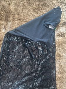 Sparkly Black Sequin Dress