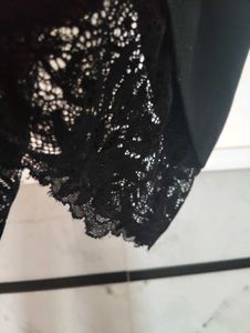 Elegant Black Lace Sweater Dress