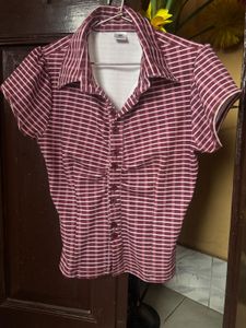 Striped Button-Up Top