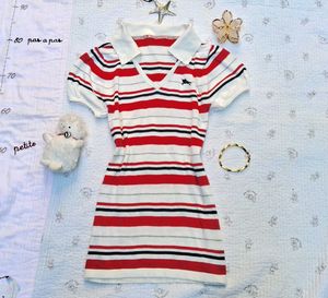 y2k polo fitted Striped top