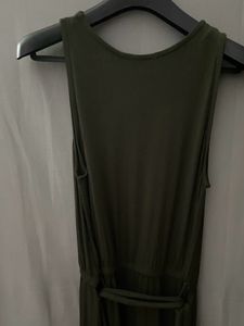 NUON By Westside Tie Up Olive Maxi Dress