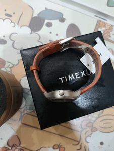 Stylish Silver &amp; Brown Wrist Watch