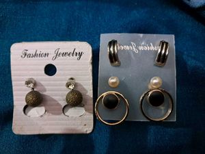 Hurry: Combo: Set Of 5 Studs+ 1 Ear Fitted Earring