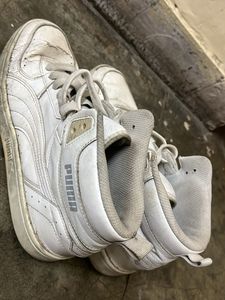 White Puma High-Top Sneakers